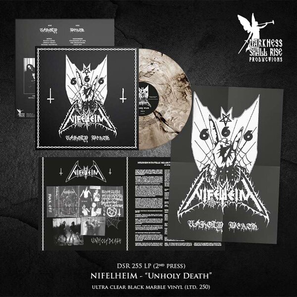 Nifelheim - Unholy Death 2025 Reissue, Ultra Clear Black Marble Vinyl, LP