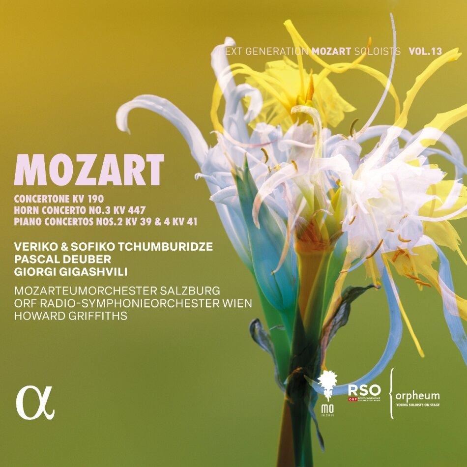 Wolfgang Amadeus Mozart (1756-1791), Howard Griffiths, Pascal Deuber, Veriko Tchumburidze & Sofiko Tchumburidze - Concertone Kv 190 Horn Con No. 3 Kv 447 - Vol. 13 Next Generation Mozart Soloists