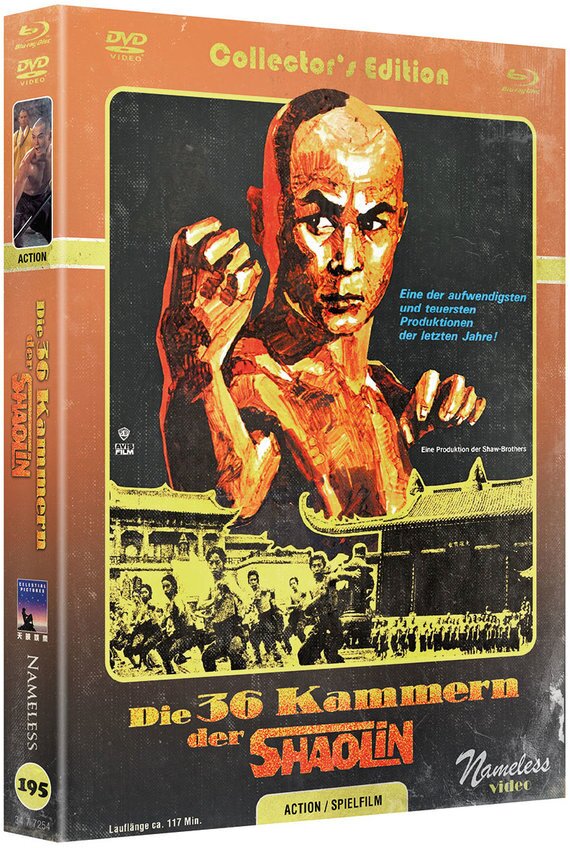 Die 36 Kammern der Shaolin (1978) Cover C, Limited Collector's Edition, Mediabook, Uncut, Blu-ray + DVD