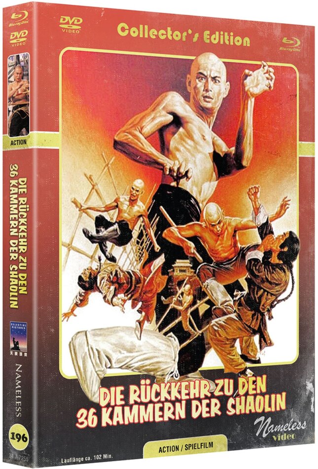 Die Rückkehr zu den 36 Kammern der Shaolin (1980) Cover C, Limited Collector's Edition, Mediabook, Uncut, Blu-ray + DVD