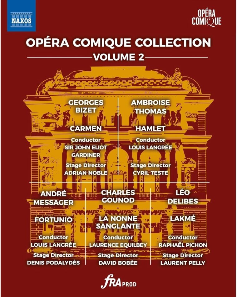 Orchestra of the Opéra-Comique Paris, Sir John Eliot Gardiner & Louis Langrée - Opéra Comique Collection: Volume 2 - Carmen / Hamlet 5 Blu-rays