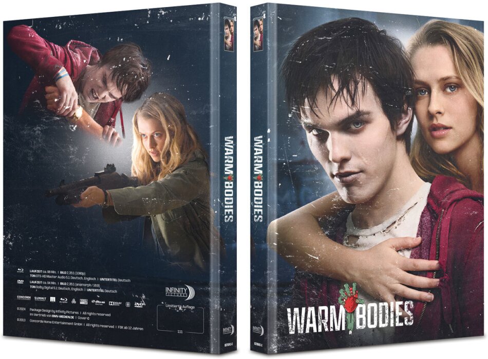 Warm Bodies (2013) Cover C, Limited Edition, Mediabook, Blu-ray + DVD