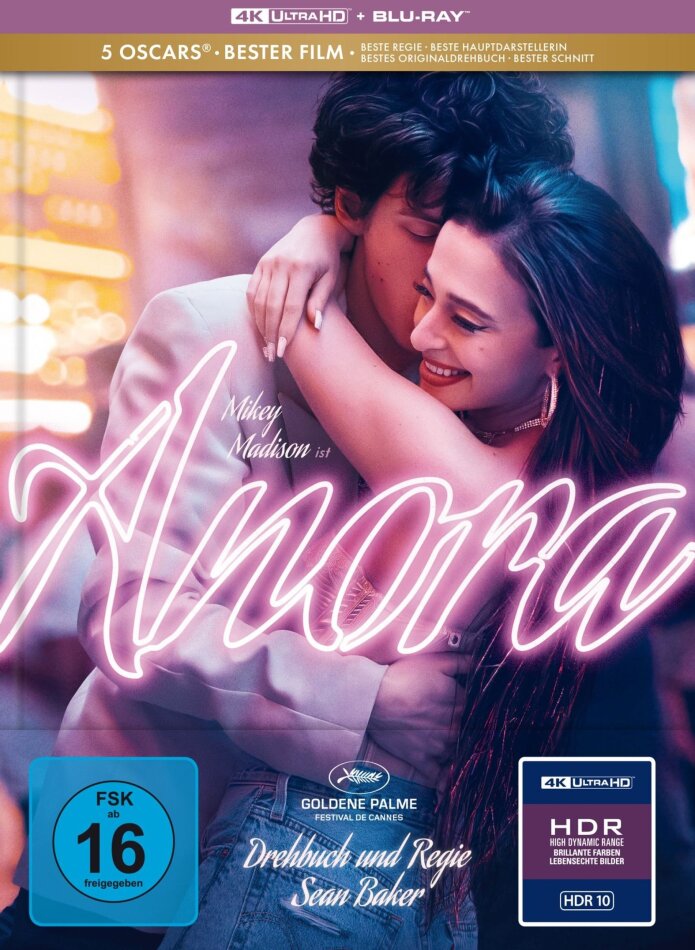 Anora (2024) Cover B, Édition Limitée, Mediabook, 4K Ultra HD + Blu-ray