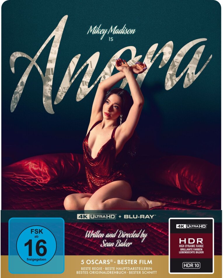 Anora (2024) Édition Limitée, Steelbook, 4K Ultra HD + Blu-ray