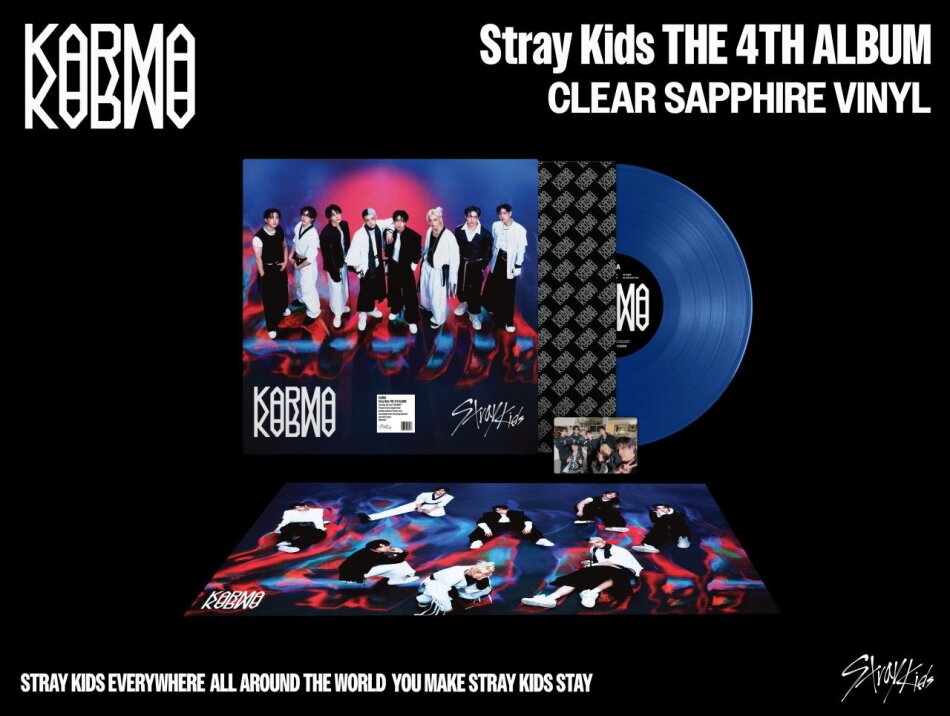 Stray Kids (K-Pop) - KARMA Gatefold, Clear Saphire Version, LP