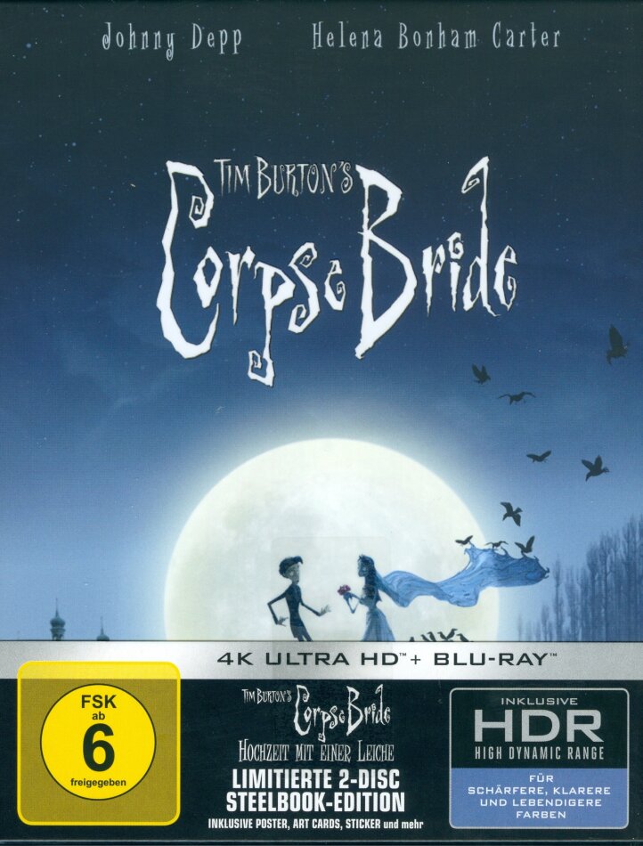 Corpse Bride - Hochzeit mit einer Leiche (2005) Slipcase, Limited Edition, Steelbook, 4K Ultra HD + Blu-ray