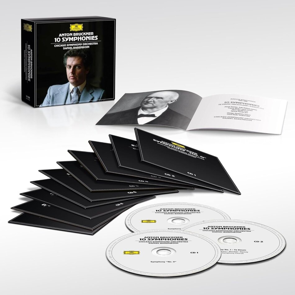 Daniel Barenboim, Anton Bruckner (1824-1896) & Chicago Symphony Orchestra (CSO) - 10 Symphonies 2025 Reissue, Deutsche Grammophon, 10 CDs