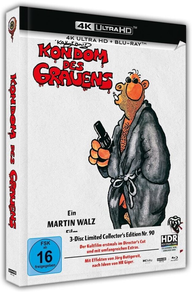 Kondom des Grauens (1996) Cover A, Director's Cut, Limited Collector's Edition, Mediabook, 4K Ultra HD + 2 Blu-rays