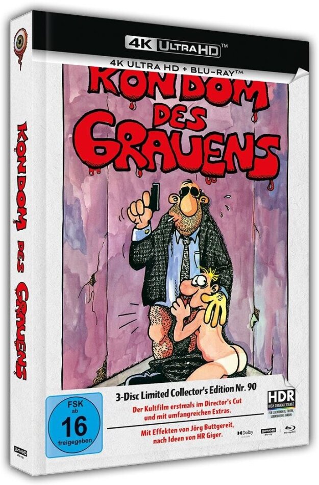 Kondom des Grauens (1996) Cover C, Director's Cut, Limited Collector's Edition, Mediabook, 4K Ultra HD + 2 Blu-rays