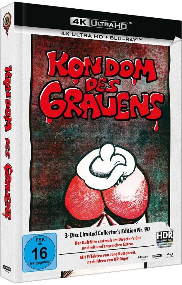 Kondom des Grauens (1996) Cover E, Director's Cut, Limited Collector's Edition, Mediabook, 4K Ultra HD + 2 Blu-rays
