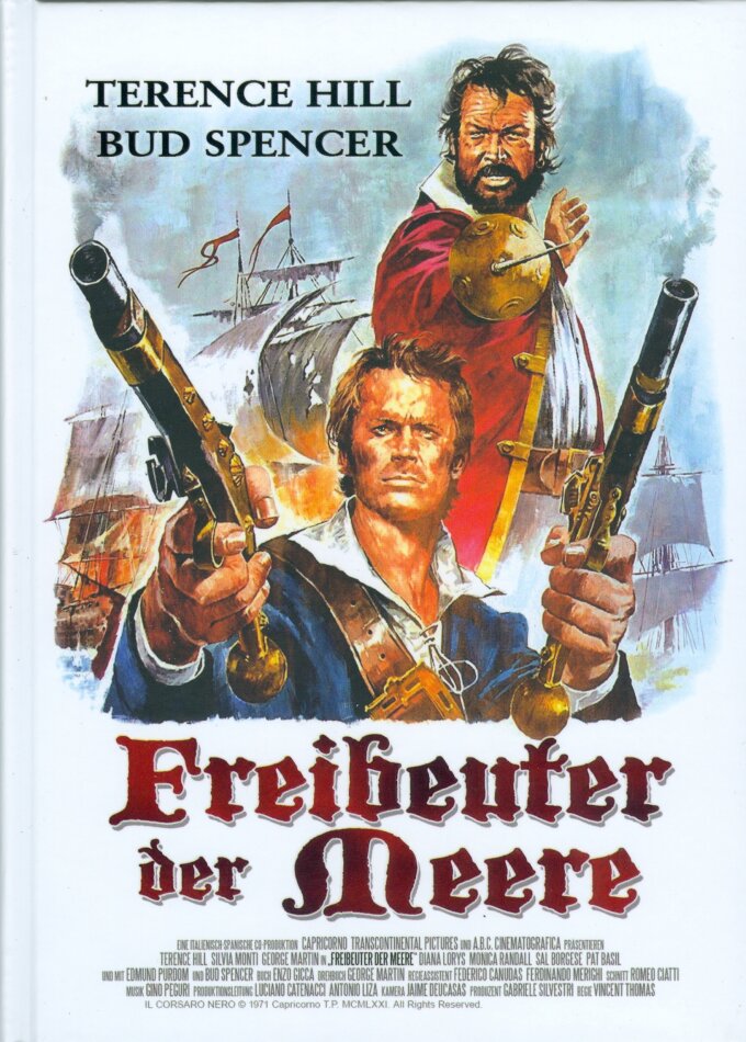 Freibeuter der Meere (1971) Cover B, Édition Limitée, Mediabook, Blu-ray + DVD