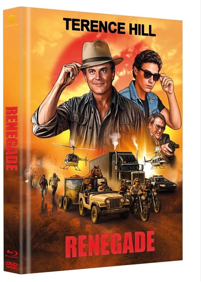 Renegade (1987) Cover B, Limited Edition, Mediabook, Blu-ray + DVD