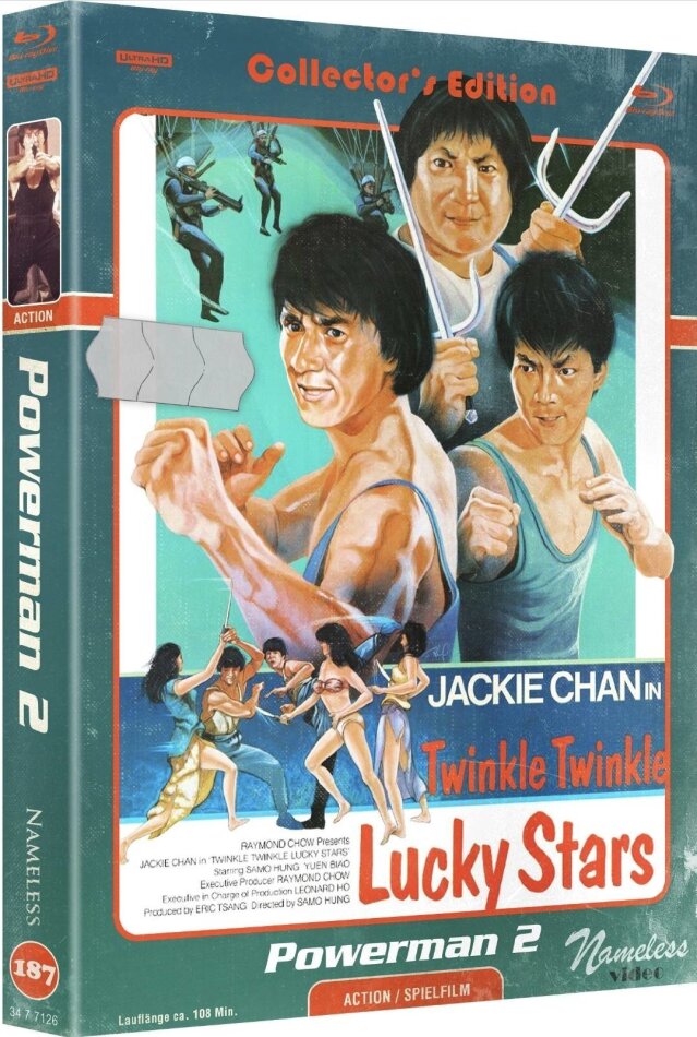 Twinkle Twinkle Lucky Stars - Powerman 2 (1985) Cover C, Limited Collector's Edition, Mediabook, 4K Ultra HD + Blu-ray