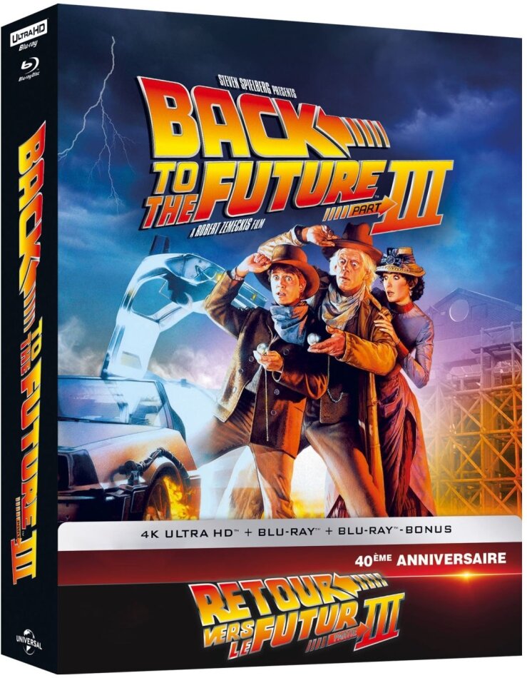 Retour vers le futur 3 (1990) Limited Collector's Edition, Steelbook, 4K Ultra HD + 2 Blu-rays