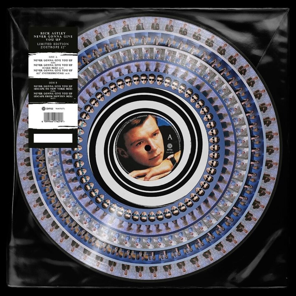Rick Astley - Never Gonna Give You Up BMG Rights Management, Zoetrope Vinyl, 12" Maxi