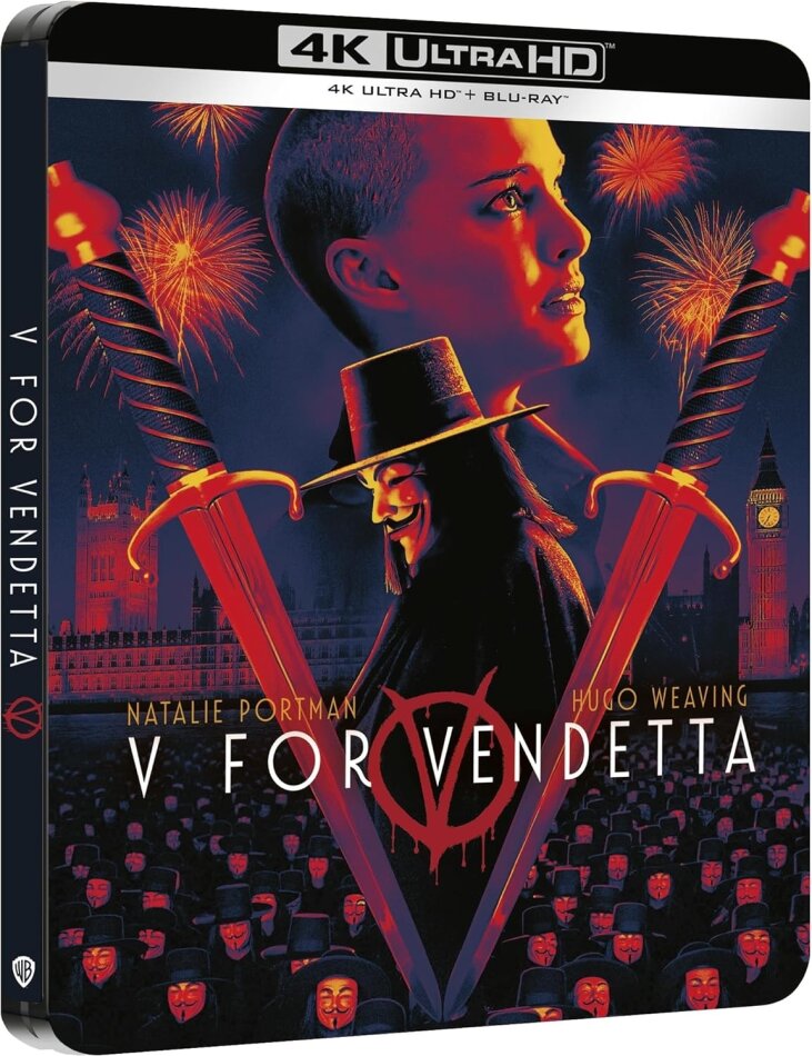 V for Vendetta (2005) Limited Edition, Steelbook, 4K Ultra HD + Blu-ray