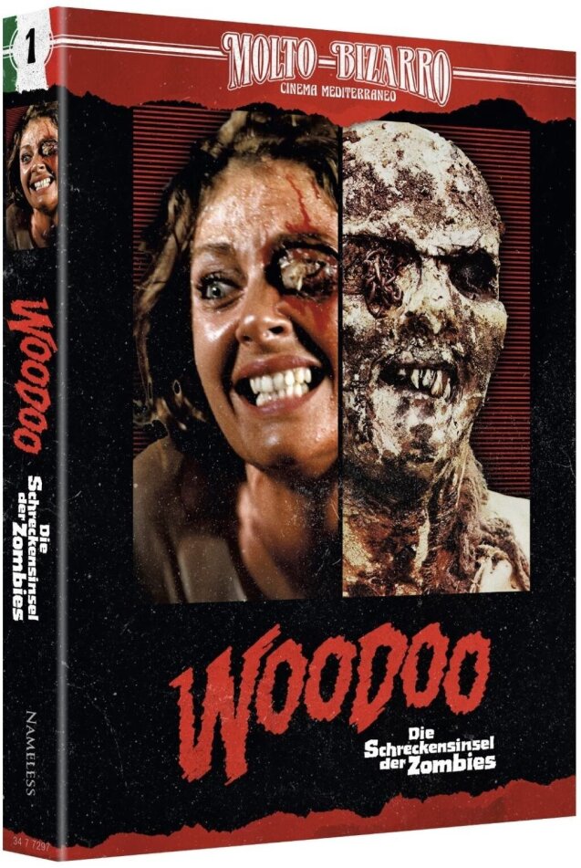 Woodoo - Die Schreckensinsel der Zombies (1979) Molto Bizarro, Cover H, Édition Limitée, Mediabook, 4K Ultra HD + Blu-ray