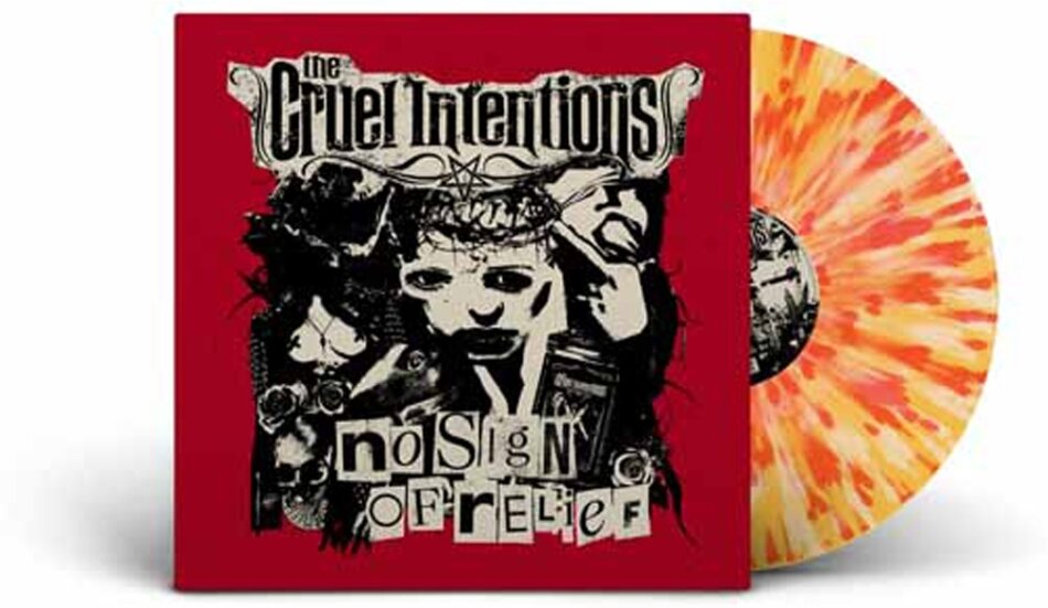 The Cruel Intentions - No Sign Of Relief 2025 Reissue, Yellow W/White/Red Splatter Vinyl, LP