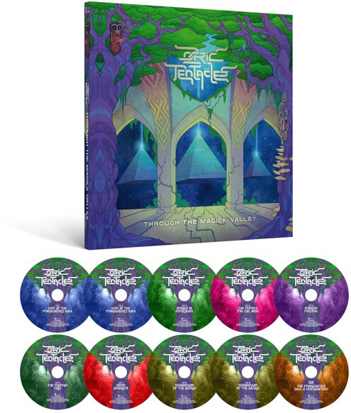 Ozric Tentacles - Through The Magick Valley + Book, Box, 9 CDs + DVD