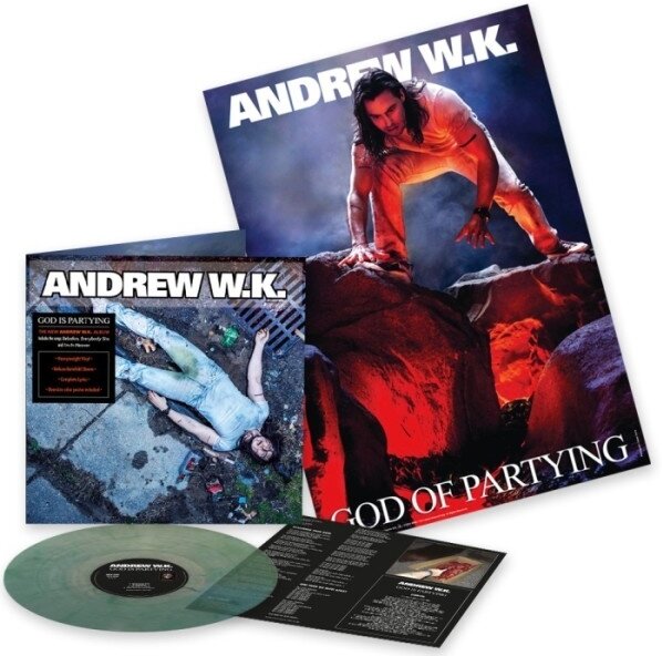 Andrew W.K. - God is Partying 2025 Reissue, Napalm, + Poster, Clear Dark Green Marbled Vinyl, LP