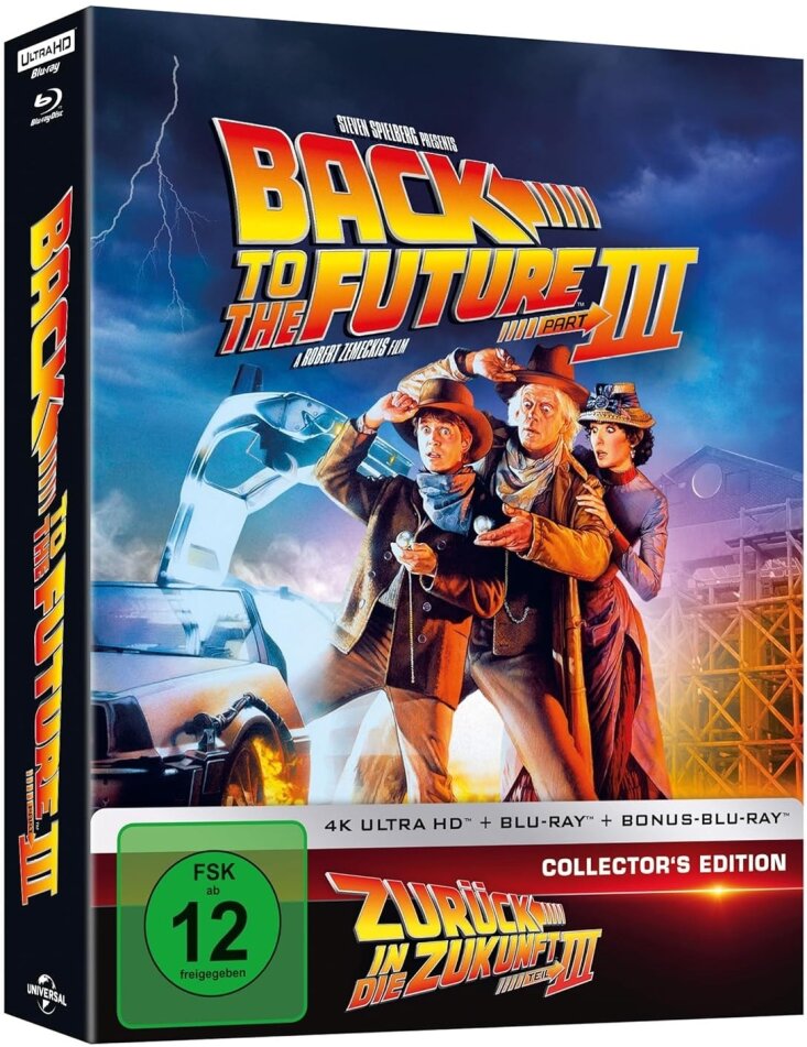 Zurück in die Zukunft 3 (1990) + Goodies, Limited Collector's Edition, Steelbook, 4K Ultra HD + 2 Blu-rays