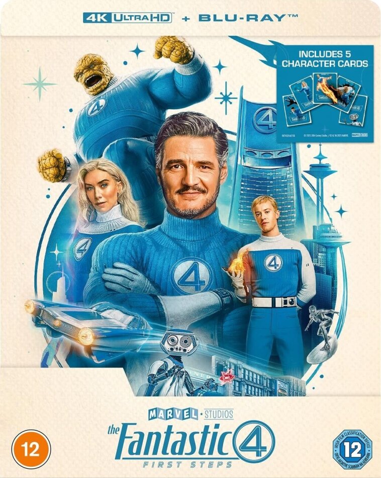The Fantastic 4: First Steps (2025) Limited Edition, Steelbook, 4K Ultra HD + Blu-ray