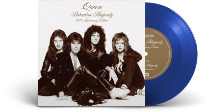 Queen - Bohemian Rhapsody / I'm In Love With My Car (2025 Reissue, EMI, Vertigo Berlin, Limited Edition, Transparent Blue Vinyl, 7" Single)