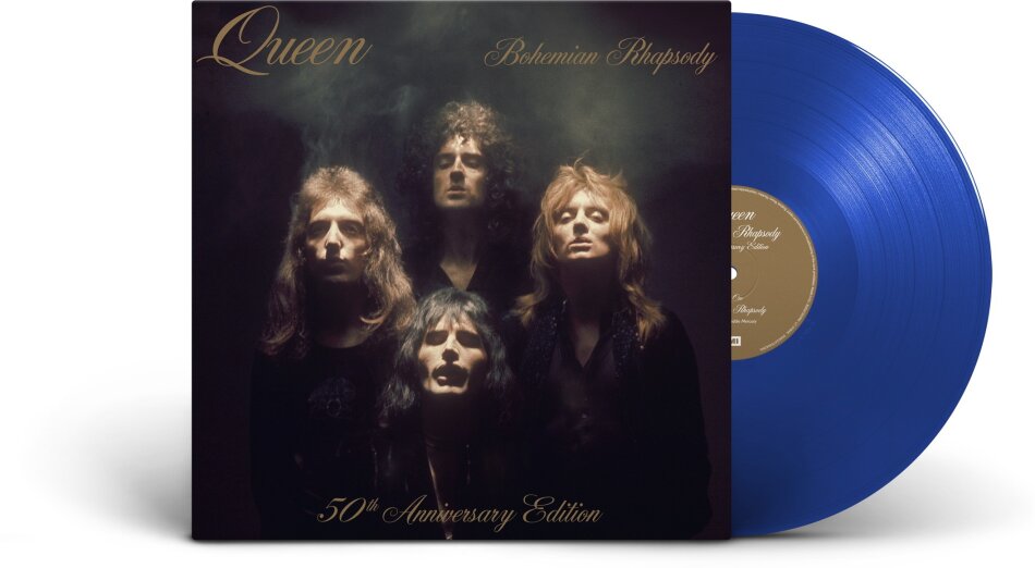 Queen - Bohemian Rhapsody / I'm In Love With My Car 2025 Reissue, EMI, Vertigo Berlin, Édition 50ème Anniversaire, Édition Limitée, Transparent Blue Vinyl, 12" Maxi