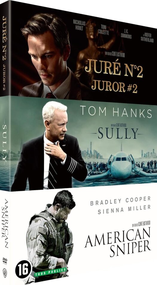 Juré N°2 (2024) / Sully (2016) / American Sniper (2014) 3 DVD