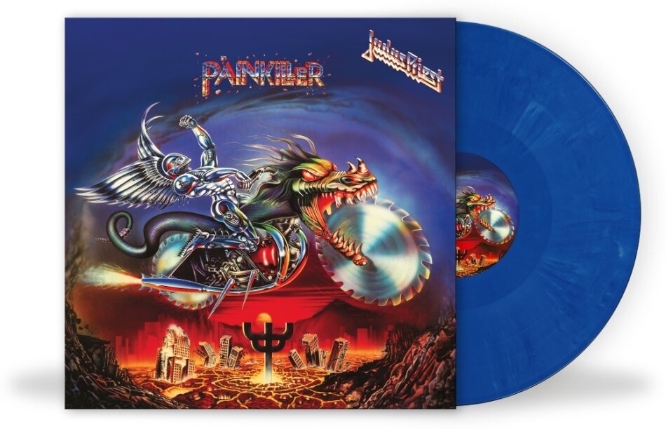 Judas Priest - Painkiller 2025 Reissue, Sony, Blue & White Marble Vinyl, LP