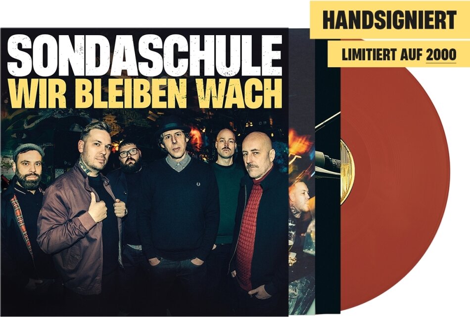 Sondaschule - Wir bleiben wach Signed, Limited Edition, Brick Red Vinyl, LP