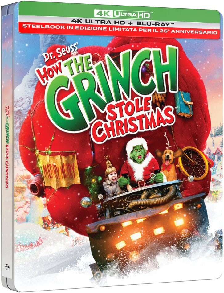 Il Grinch (2000) 25th Anniversary Limited Edition, Steelbook, 4K Ultra HD + Blu-ray