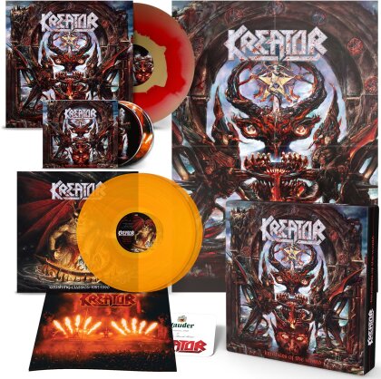 Kreator - Krushers Of The World (Boxset, Gold/Red ink-spot LP & Transparent Orange Vinyl, 2 LPs + 2 CDs)