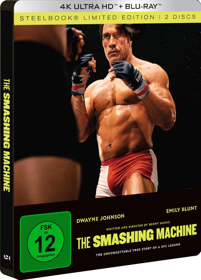 The Smashing Machine (2025) Limited Edition, Steelbook, 4K Ultra HD + Blu-ray