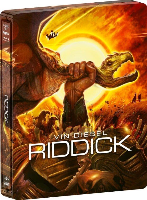 Riddick (2013) Édition Limitée, Steelbook, 4K Ultra HD + 2 Blu-ray
