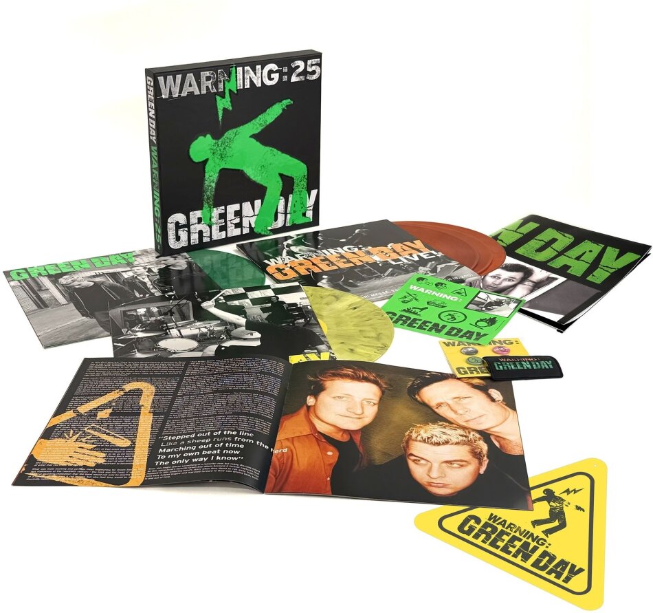 Green Day - Warning 2025 Reissue, Reprise Records, Indies Exclusive, Limited Edition, Colored, 5 LPs