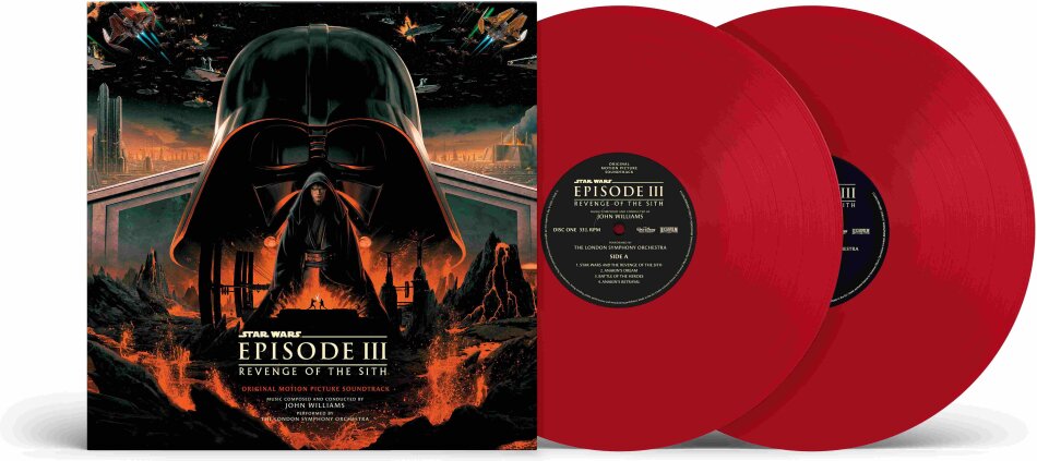 John Williams (*1932) (Komponist/Dirigent) - Star Wars - Revenge Of The Sith - OST 2025 Reissue, Walt Disney Records, Red Vinyl, 2 LPs