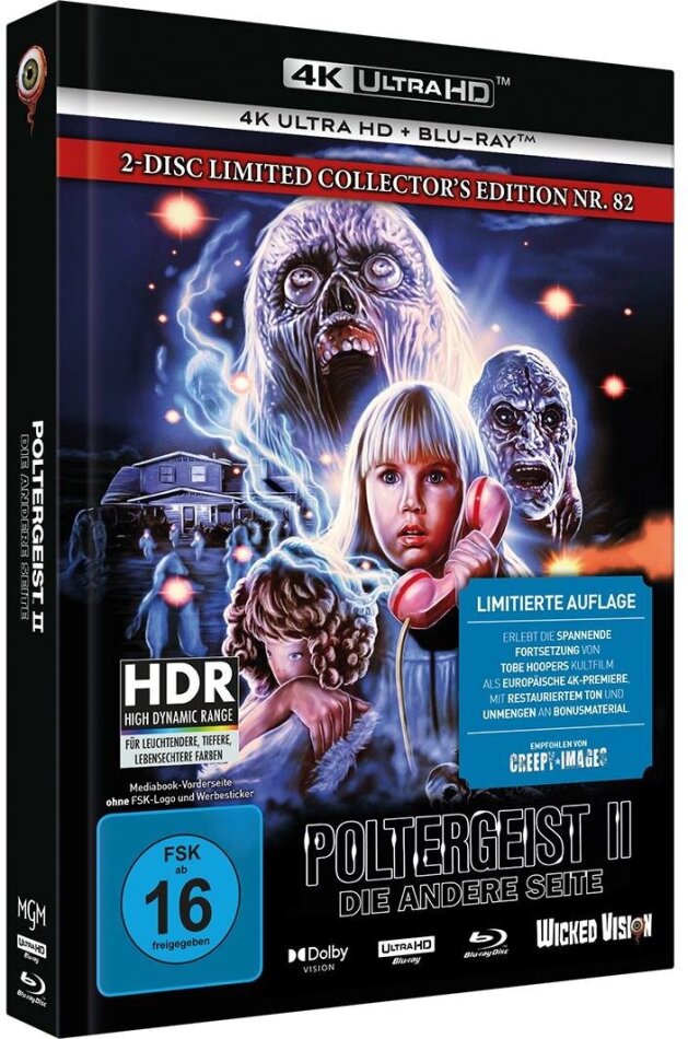 Poltergeist 2 - Die andere Seite (1986) Cover F, Limited Collector's Edition, Mediabook, 4K Ultra HD + Blu-ray
