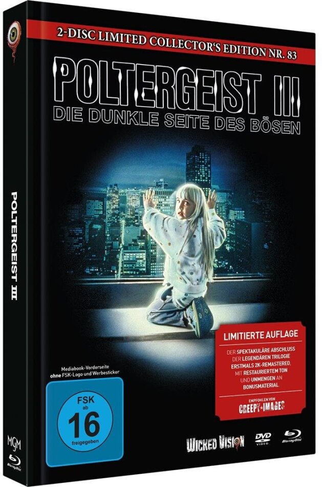 Poltergeist 3 - Die dunkle Seite des Bösen (1988) Cover D, Limited Collector's Edition, Mediabook, Blu-ray + DVD