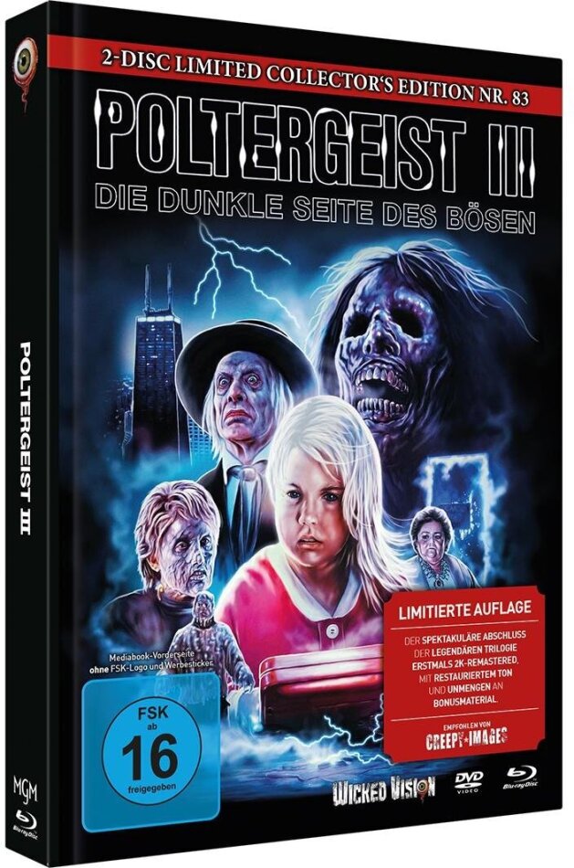 Poltergeist 3 - Die dunkle Seite des Bösen (1988) Cover E, Limited Collector's Edition, Mediabook, Blu-ray + DVD