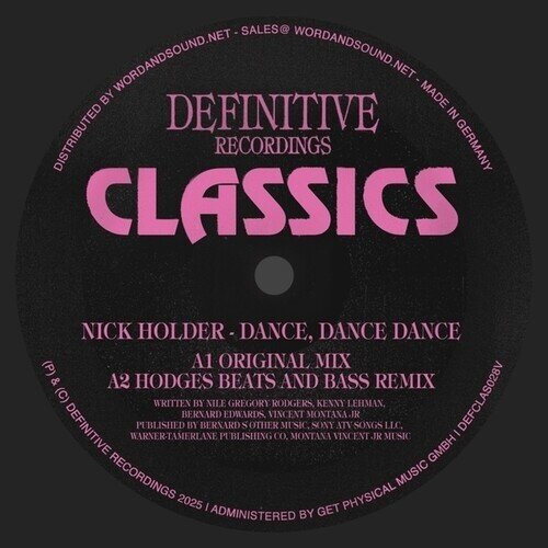 Nick Holder - Dance, Dance, Dance 12" Maxi