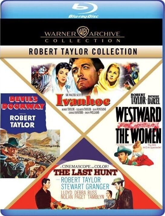 Robert Taylor Collection - Devil's Doorway (1950) / Westward the Women (1951) / Ivanhoe (1952) / The Last Hunt (1956) Warner Archive Collection, 4 Blu-rays