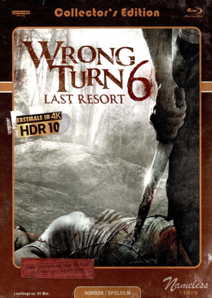 Wrong Turn 6: Last Resort (2014) Cover C, Édition Collector Limitée, Mediabook, Uncut, 4K Ultra HD + Blu-ray