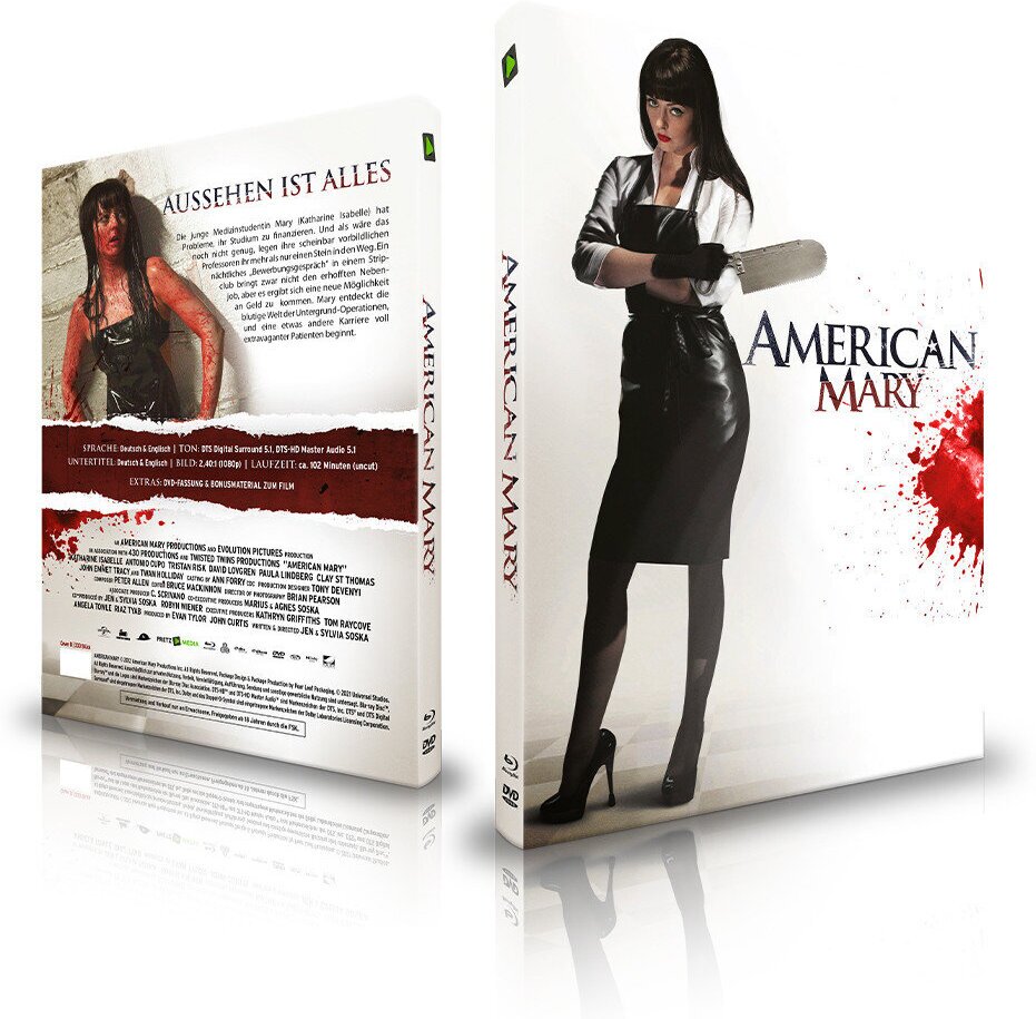 American Mary (2012) Cover B, Limited Edition, Mediabook, Blu-ray + DVD