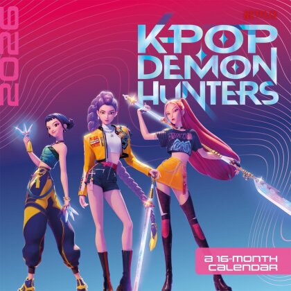 Calendrier 2026 - 16 Mois - KPop Demon Hunters - 30 cm