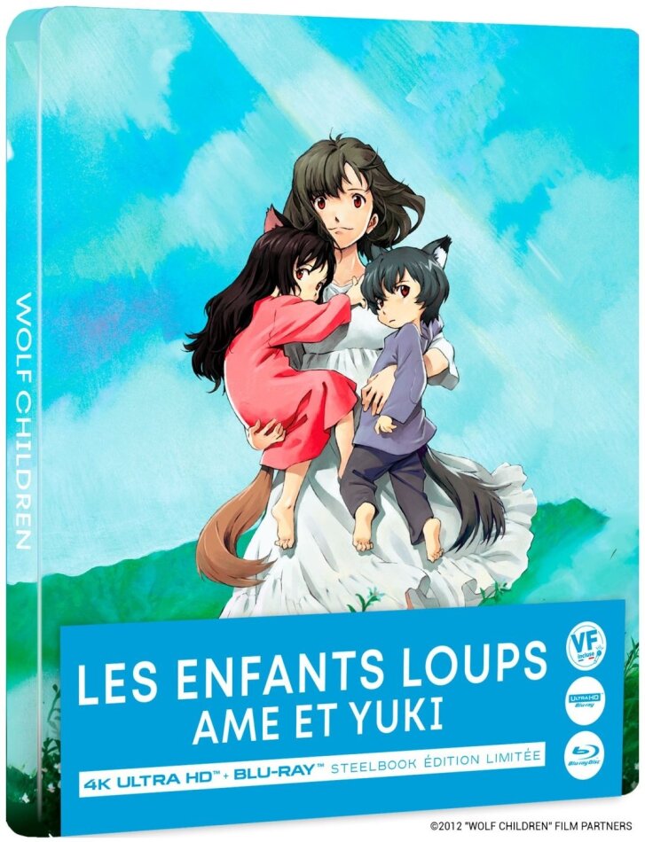 Les Enfants Loups - Ame & Yuki (2012) Édition Limitée, Steelbook, 4K Ultra HD + Blu-ray