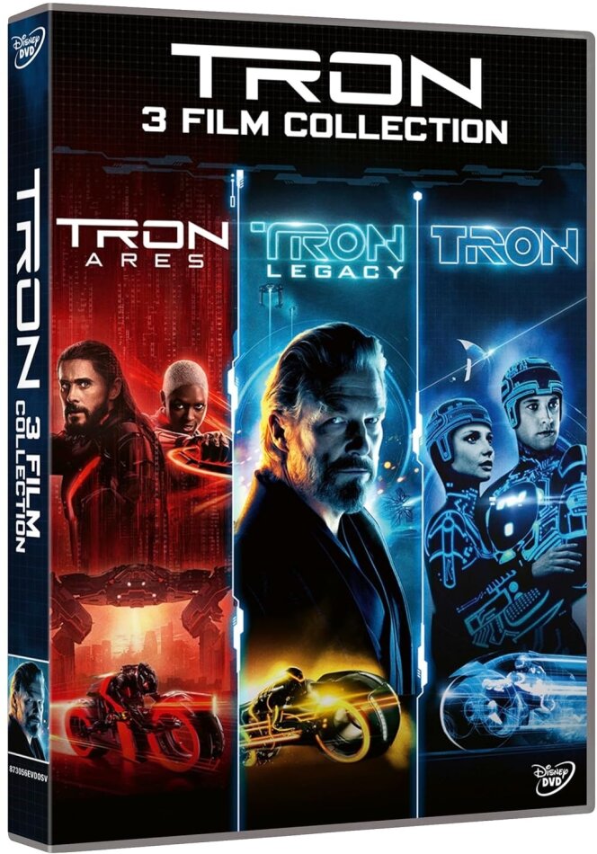 Tron (1982) / Tron Legacy (2010) / Tron: Ares (2025) - 3-Movie-Collection 3 DVDs