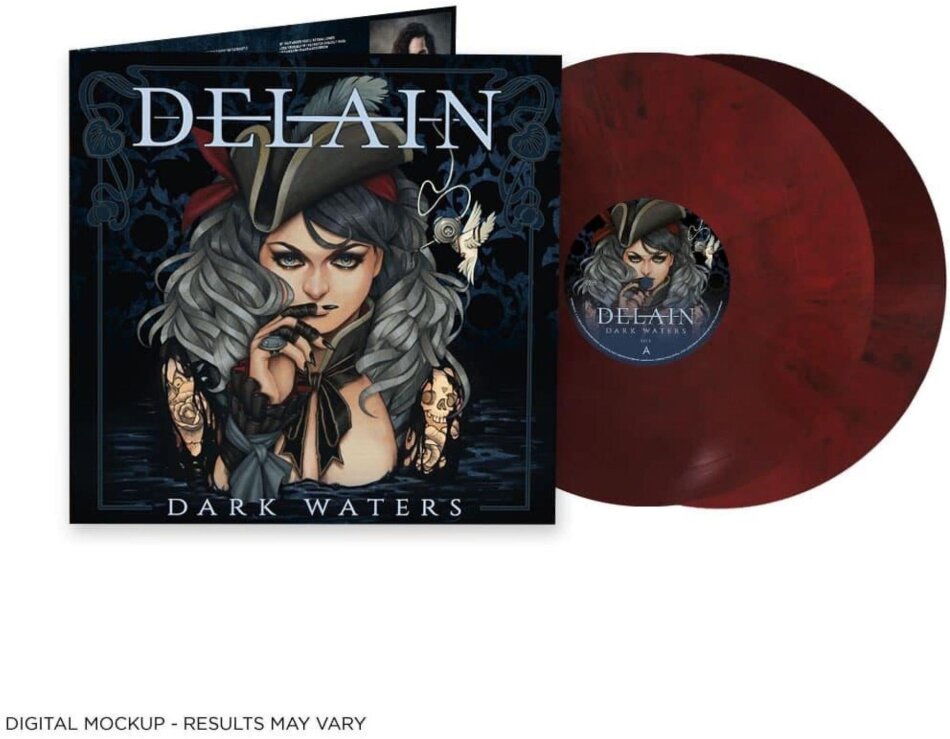 Delain - Dark Waters 2025 Reissue, Indie Exclusive, Napalm, Red Black Marbled Vinyl, 2 LPs