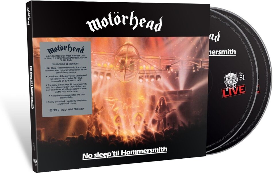 Motörhead - No Sleep 'Til Hammersmith 2026 Reissue, Digisleeve, BMG Rights Management, 40th Anniversary Edition, Deluxe Edition, 2 CDs