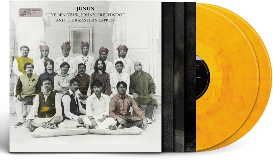Shye Ben-Tzur, Jonny Greenwood (Radiohead) & The Rajasthan - Junun 2026 Reissue, BMG Rights Management, Yellow & Orange Marble Vinyl, 2 LPs